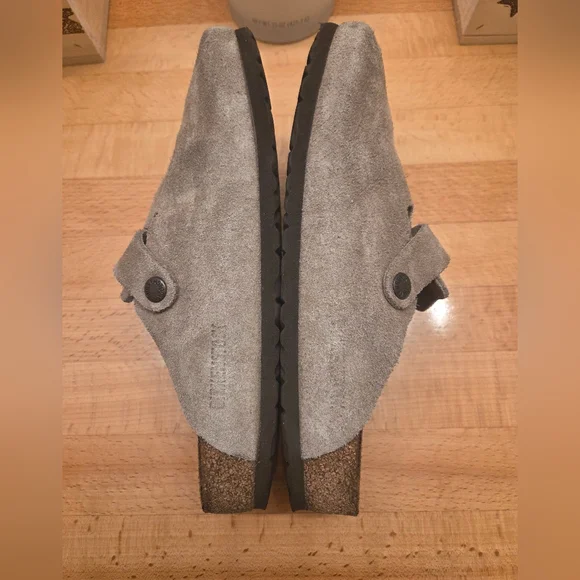 Birkenstock Boston Suede Leather Clogs Taupe Unisex Size EU 39 - Picture 6 of 10